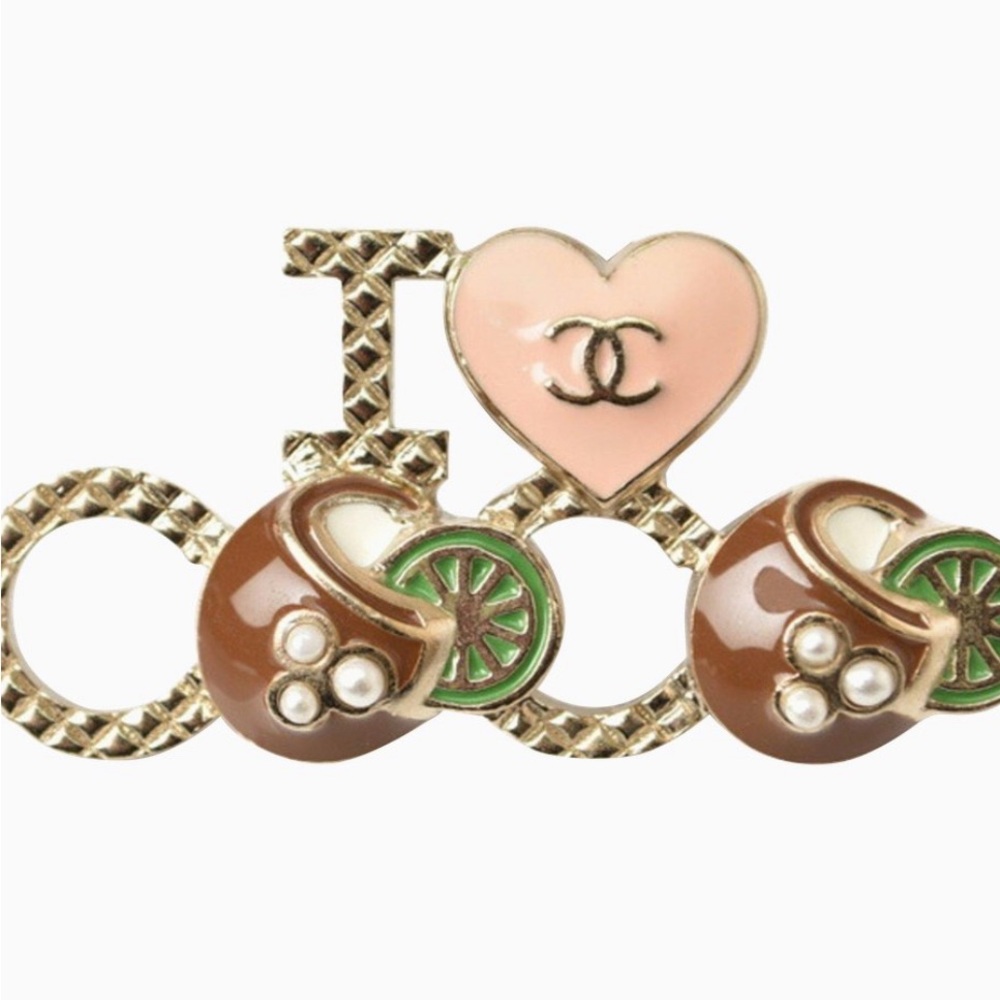 NWT Chanel 2017 Resort Cuba Collection I Love COCO Brooch